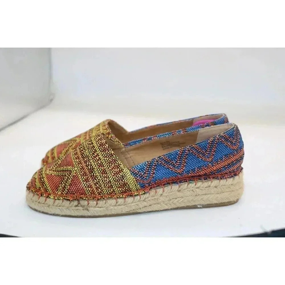 Soft Surroundings Women's Slip-On High Wedge Flats-Mosaic-Boho Shoes-Size 6Mβ